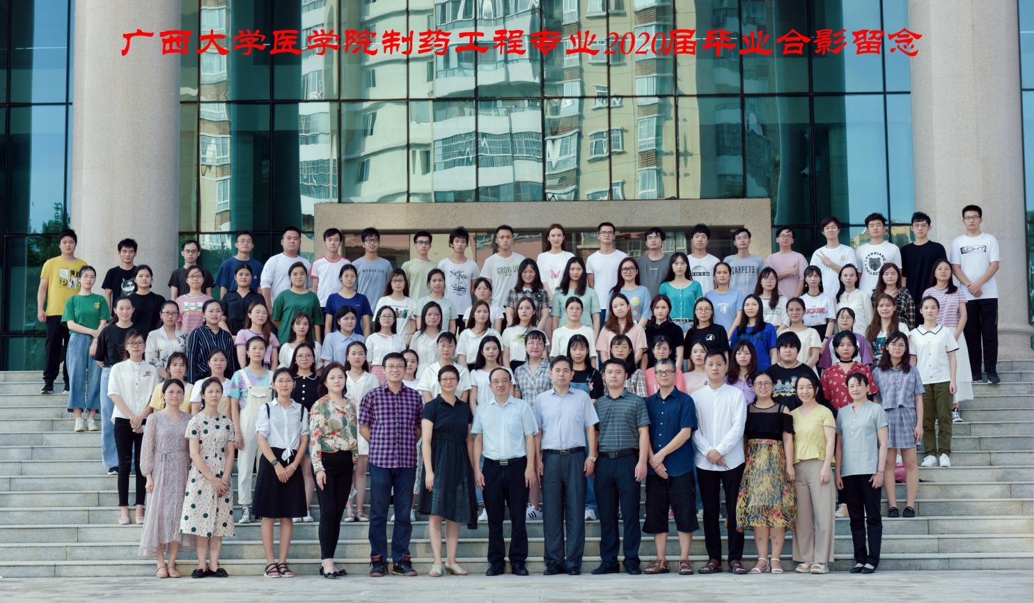 金沙集团3354cc制药工程专业2020届毕业合影留念 金沙集团3354cc制药工程专业2020届毕业合影留念